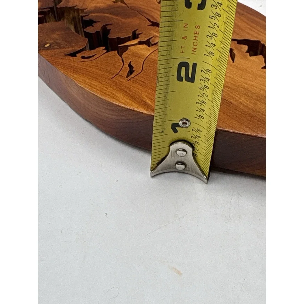 Wood Elk Cut Out  Wall Mount Key Holder 5 Hooks Cabin Core Lodge Hat Hook